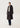 Manteau en fourrure de zibeline avec col montant et empiècement latéral