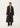 Mink fur coat with a collar that merges into a side panel